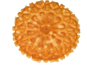 Pizzelle; traditional Italian cookie