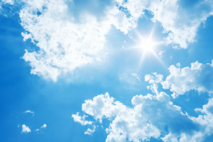 An image of a bright sun background