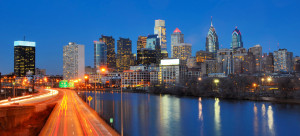 Downtown Skyline of Philadelphia, Pennsylvania.