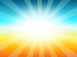 Beautiful Sun with Rays Television Vintage Background